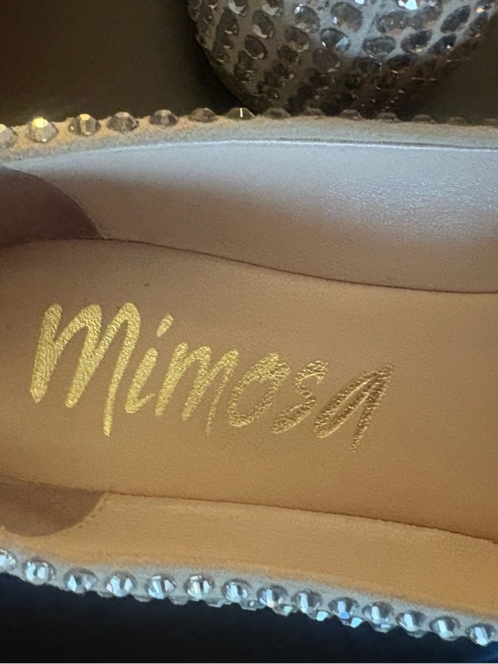 Nude Crystal-Embellished Women's Ballet Flats - Picture 4 of 6